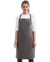 Artisan Collection by Reprime Organic Cotton Bib Apron - Artisan Collection by Reprime RP102 Artisan Collection by Reprime Dark Grey One Size