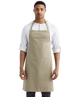 Artisan Collection by Reprime Organic Cotton Bib Apron - Artisan Collection by Reprime RP102 Artisan Collection by Reprime Khaki One Size
