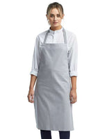 Artisan Collection by Reprime Organic Cotton Bib Apron - Artisan Collection by Reprime RP102 Artisan Collection by Reprime Silver One Size