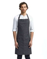 Artisan Collection by Reprime Jeans Stitch Denim Bib Apron with Pockets - Artisan Collection by Reprime RP126 Artisan Collection by Reprime Black Denim One Size