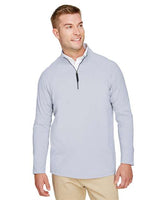 Joe's USA Men's CrownLux Performance® Clubhouse Micro-Stripe Quarter-Zip Pullover
