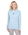 Joe's USA Women's CrownLux Performance® Clubhouse Micro-Stripe Quarter-Zip Pullover