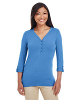 Joe's USA Women's Perfect Fit™ Y-Placket Convertible Sleeve Knit Top