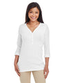 Joe's USA Women's Perfect Fit™ Y-Placket Convertible Sleeve Knit Top