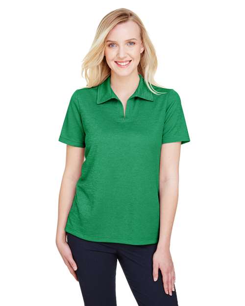 Joe's USA Women's CrownLux Performance® Address Melange Polo