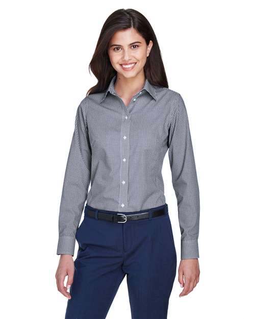 Devon & Jones Women's Crown Collection® Gingham Check Woven Dress Shirt - Devon & Jones 13243
