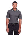 Joe's USA Men's CrownLux Performance® Plaited Tipped Polo