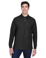 Joe's USA Men's Pima Piqué Long Sleeve Polo