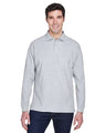 Joe's USA Men's Pima Piqué Long Sleeve Polo
