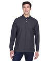 Joe's USA Men's Pima Piqué Long Sleeve Polo