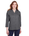Joe's USA Women's Crown Collection® Stretch Broadcloth Three-Quarter Sleeve Blouse