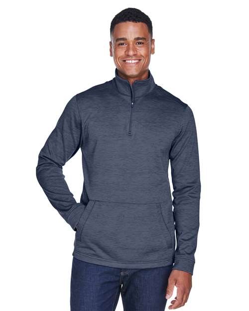 Joe's USA Men's Newbury Mélange Fleece Quarter-Zip Pullover