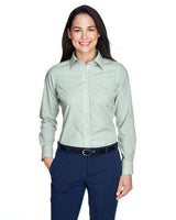 Joe's USA Women's Crown Collection® Banker Stripe Woven Dress Shirt