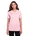 Joe's USA Women's CrownLux Performance® Plaited Tipped V-Neck Shirt
