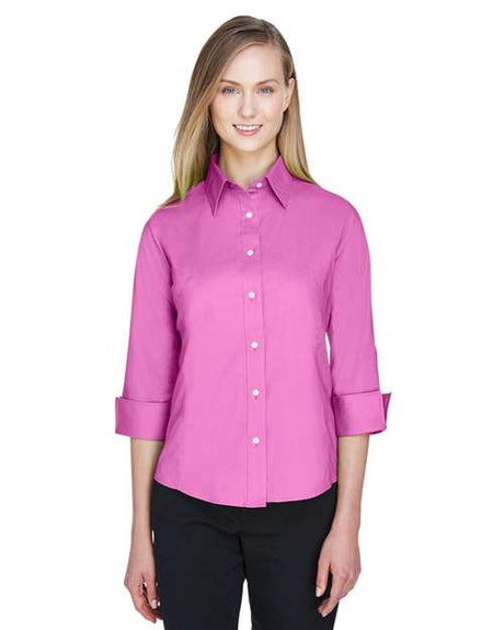 Joe's USA Women's Perfect Fit™ Three-Quarter Sleeve Stretch Poplin Dress Shirt