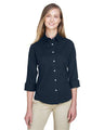 Joe's USA Women's Perfect Fit™ Three-Quarter Sleeve Stretch Poplin Dress Shirt