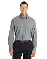 Joe's USA Men's CrownLux Performance® Tonal Mini Check Woven Dress Shirt