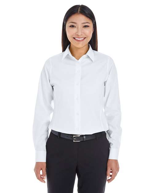 Joe's USA Women's Crown Collection® Royal Dobby Woven Dress Shirt