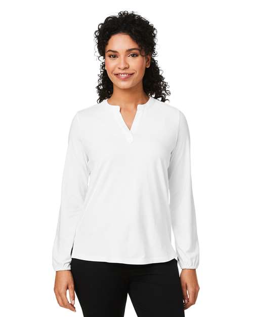 Joe's USA Women's Raleigh Half-Placket Knit Top