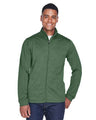 Joe's USA Men's Newbury Colorblock Mélange Fleece Full-Zip jacket