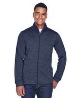 Joe's USA Men's Newbury Colorblock Mélange Fleece Full-Zip jacket