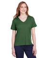 Joe's USA Women's CrownLux Performance® Plaited Rolled Sleeve Shirt