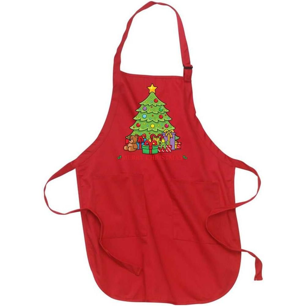 Joe's USA Merry Christmas Aprons - Christmas Tree Aprons My Store