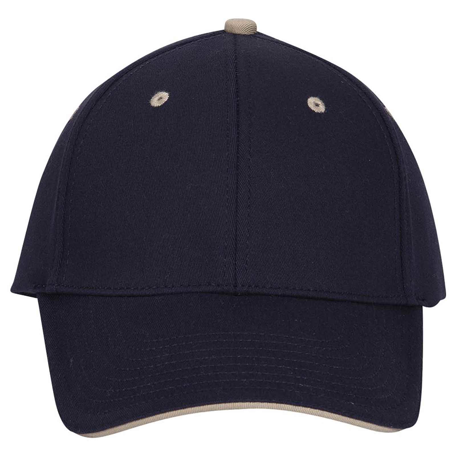 OTTO CAP "OTTO FLEX" 6 Panel Low Profile Baseball Cap OTTO 12-267 Otto Cap 040432 - Nvy/Nvy/Kha S/M