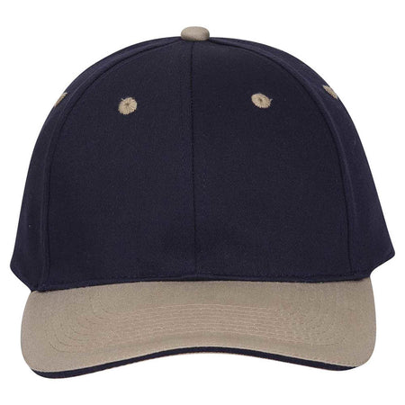 OTTO CAP "OTTO FLEX" 6 Panel Low Profile Baseball Cap OTTO 12-267 Otto Cap 320404 - Kha/Nvy/Nvy S/M