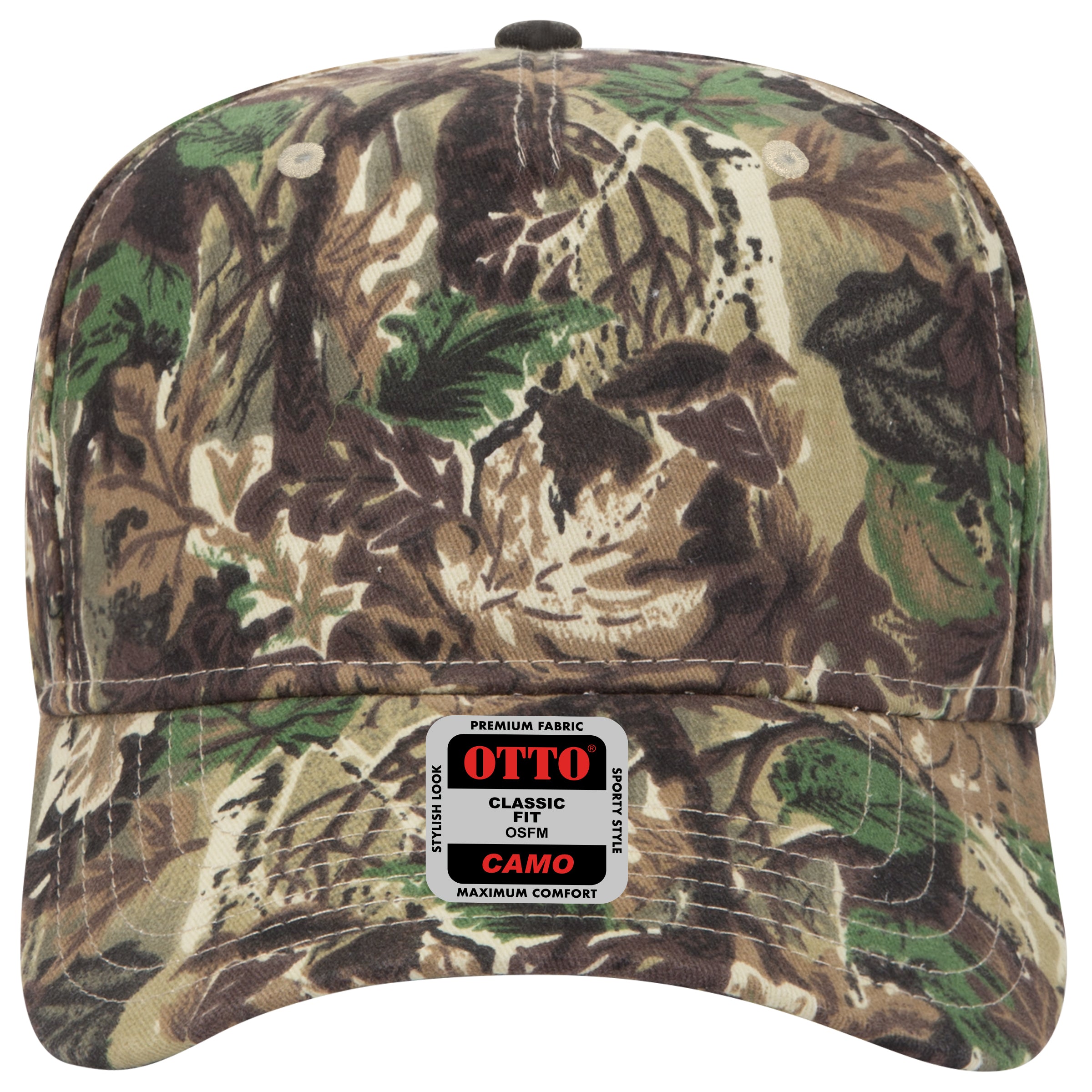 OTTO CAP Camouflage 5 Panel Mid Profile Style Cap OTTO 120-838 Otto Cap 180705 - Lt.Lod/Brn/Kly OSFM - Adult