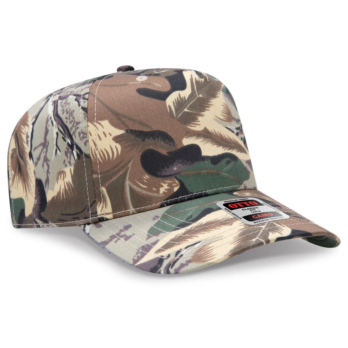 OTTO CAP® Camouflage 5 Panel Mid Profile Baseball Cap OTTO 120-838