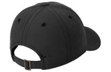 Black baseball cap on a white background