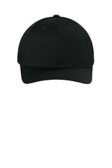 Joes USA Comfort Stretch Snapback Trucker Cap Black/ Black Front