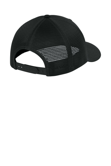 Joes USA Comfort Stretch Snapback Trucker Cap Black/ Black Mesh Back