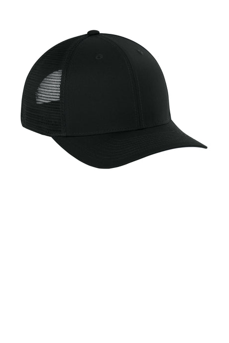 Joes USA Comfort Stretch Snapback Trucker Cap Black/ Black Side