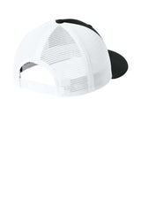 Joes USA Comfort Stretch Snapback Trucker Cap Black/ White Mesh Back