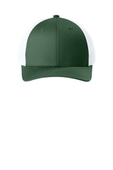 Joes USA Comfort Stretch Snapback Trucker Cap Forest Green/ White Front