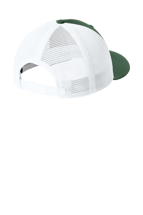 Joes USA Comfort Stretch Snapback Trucker Cap Forest Green/ White Mesh Back