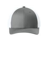 Joes USA Comfort Stretch Snapback Trucker Cap Grey Concrete/ White Front