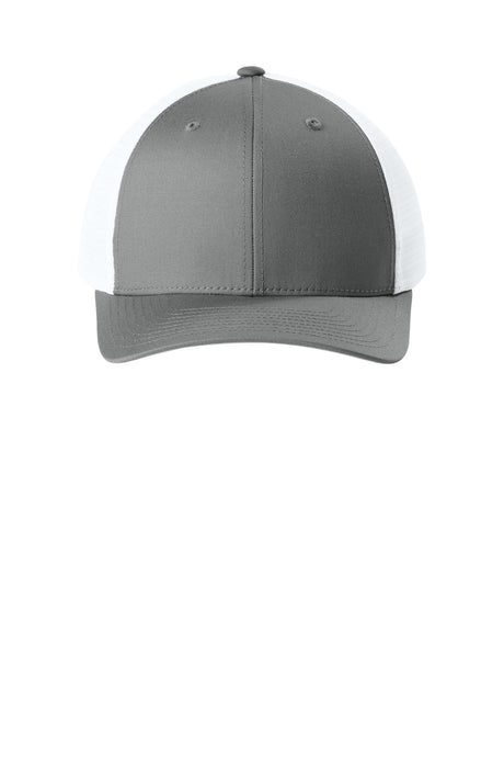 Joes USA Comfort Stretch Snapback Trucker Cap Grey Concrete/ White Front