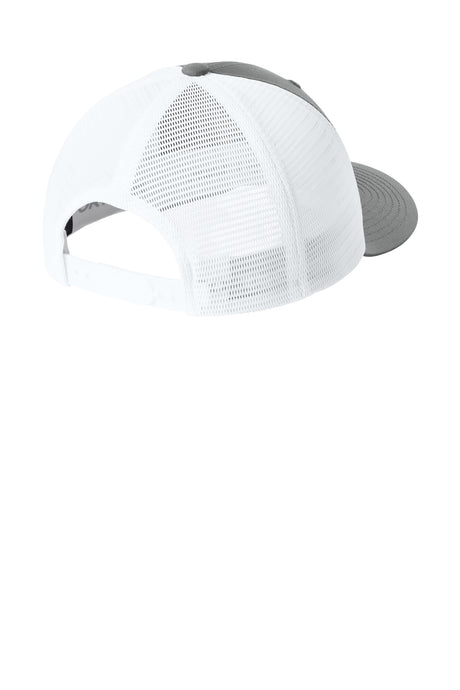 Joes USA Comfort Stretch Snapback Trucker Cap Grey Concrete/ White Mesh Back