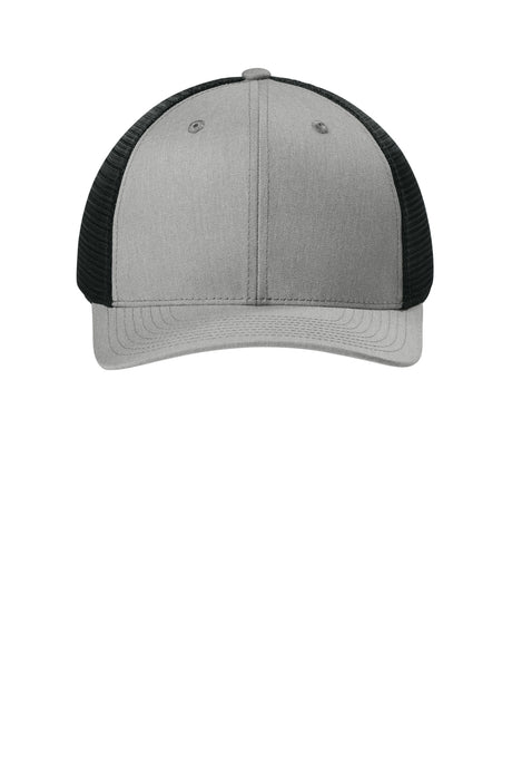 Joes USA Comfort Stretch Snapback Trucker Cap Heather Grey/ Black Front