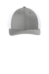 Joes USA Comfort Stretch Snapback Trucker Cap Heather Grey/ White Front