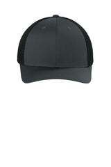 Joes USA Comfort Stretch Snapback Trucker Cap Iron Grey/ Black Front
