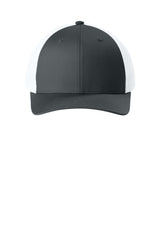 Joes USA Comfort Stretch Snapback Trucker Cap Iron Grey/ White Front