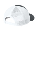 Joes USA Comfort Stretch Snapback Trucker Cap Iron Grey/ White Mesh Back