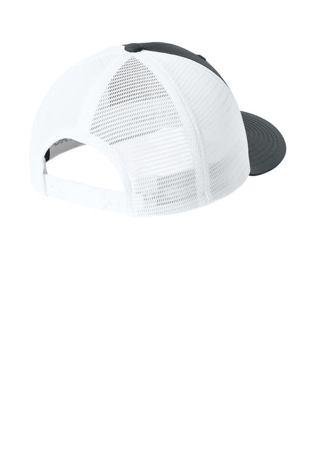 Joes USA Comfort Stretch Snapback Trucker Cap Iron Grey/ White Mesh Back