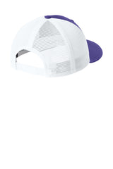 Joes USA Comfort Stretch Snapback Trucker Cap Purple/ White Mesh Back