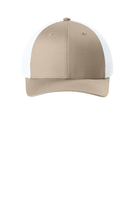 Joes USA Comfort Stretch Snapback Trucker Cap Sahara/ White Front