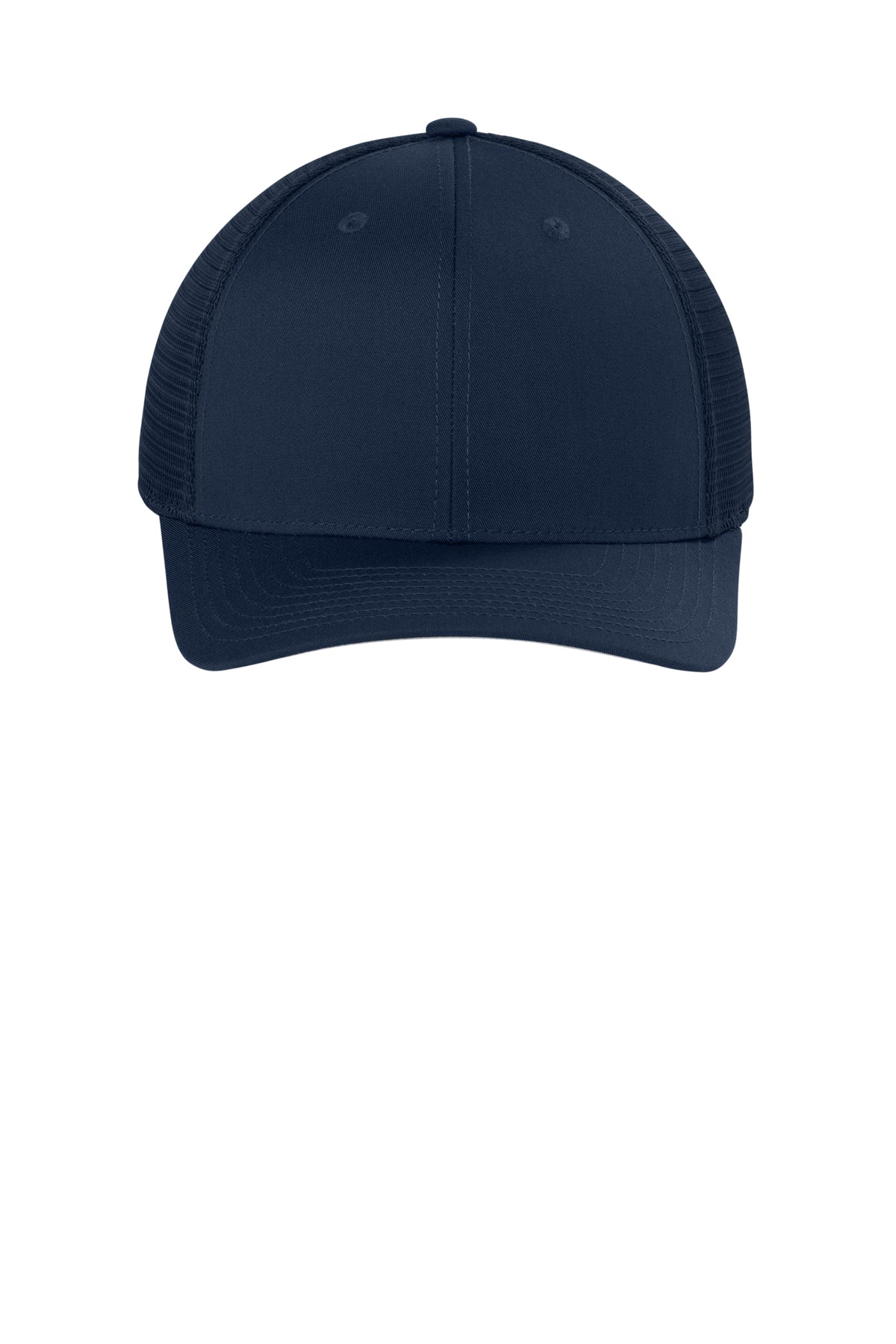 Joes USA Comfort Stretch Snapback Trucker Cap True Navy/ True Navy Front